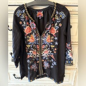 Johnny Was linen blouse